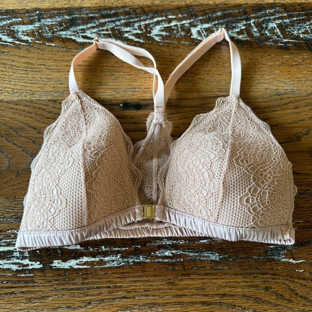 Forever 21 Tan Padded Front Closure Bra Size Small